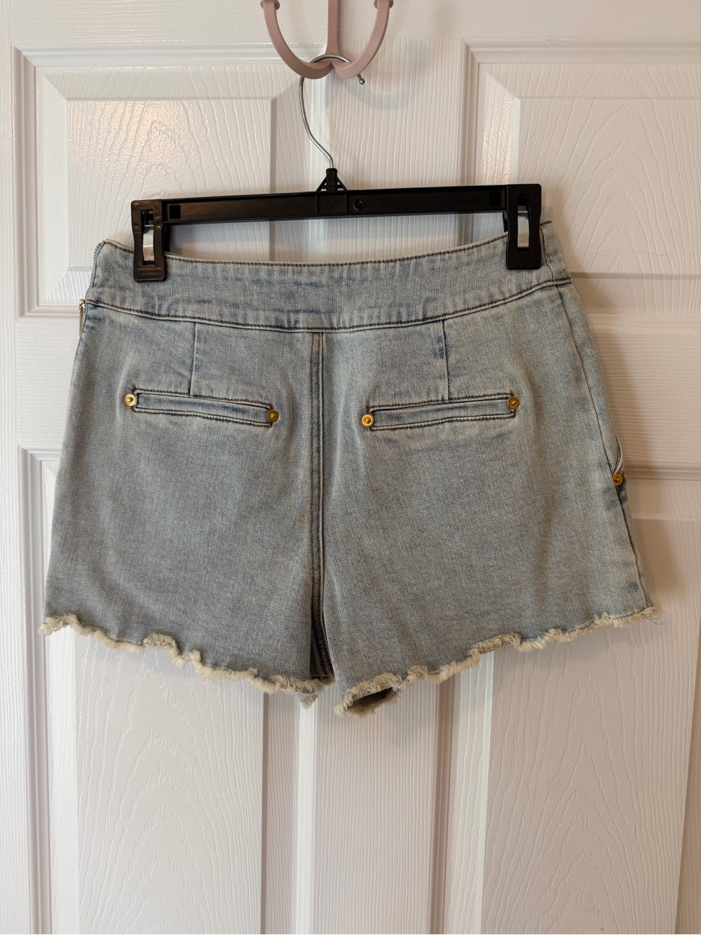 Generation Love Light Blue Denim Button-Front High-Rise Shorts - Picture 3 of 4